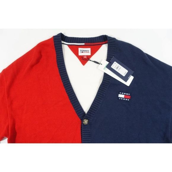 NWT TOMMY HILFIGER JEANS COLOR BLOCK RED WHITE BLUE SiZE LARGE (SAME AS PHOTO) - Picture 3 of 9